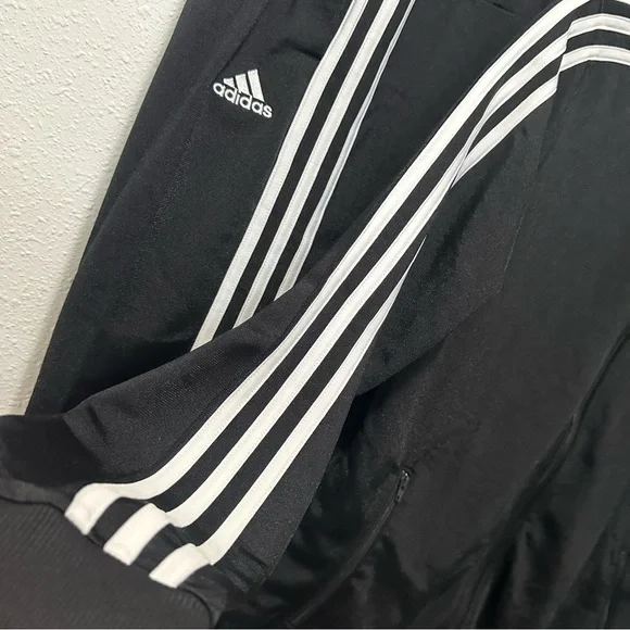 Adidas Women’s Size Large Black/White Striped Jacket and Pants Set. Brand New - Picture 4 of 11